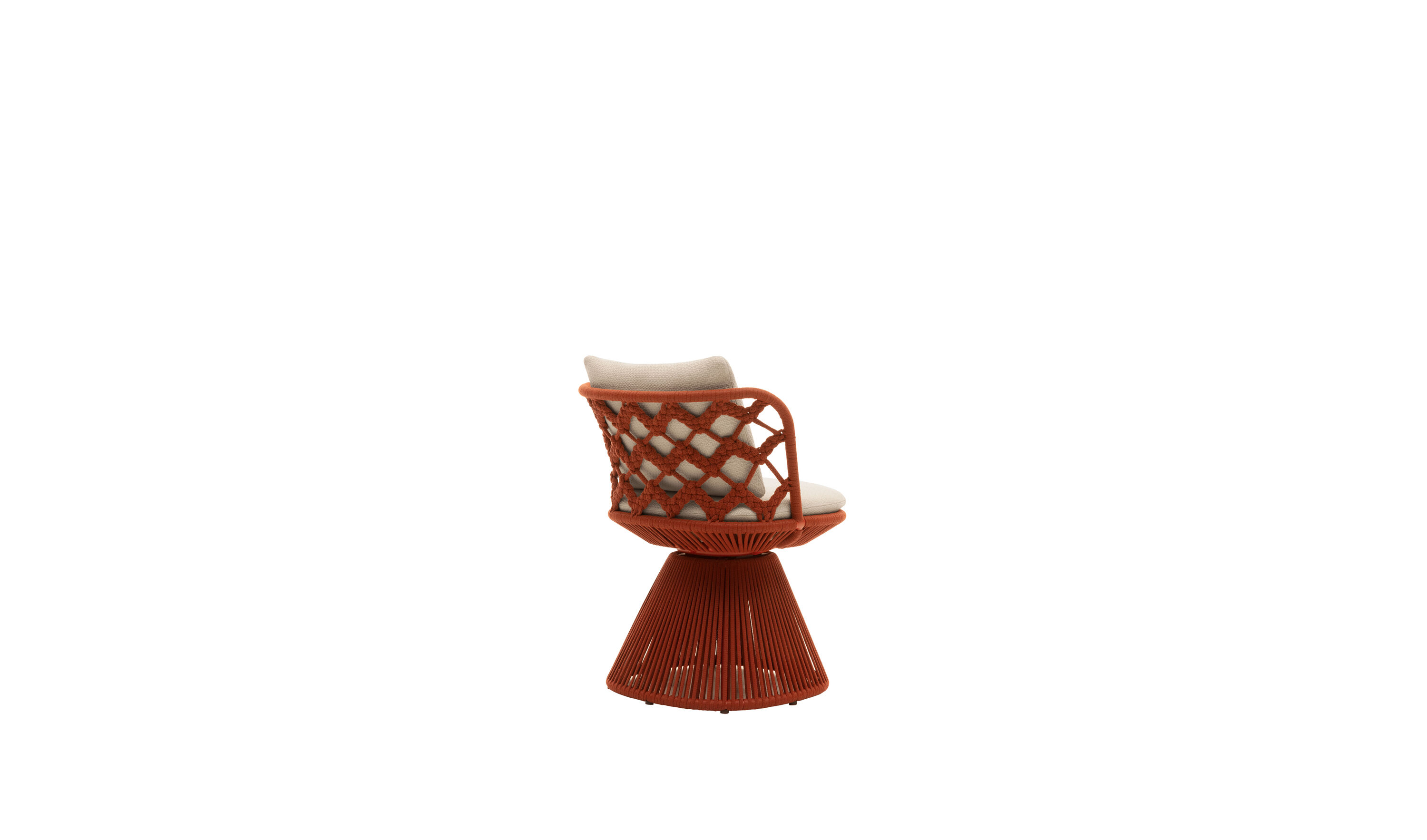 Flair O' Outdoor Dining chair - Rope rattier (clay interlacing
